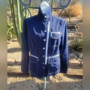 Peck & Peck Trendy Zippered Windbreaker Jacket